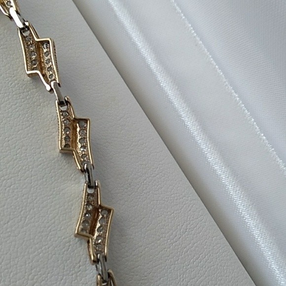 VINTAGE 10K Gold Diamonds Bracelet Tennis Bracelet Stamped JAFA - Picture 10 of 13